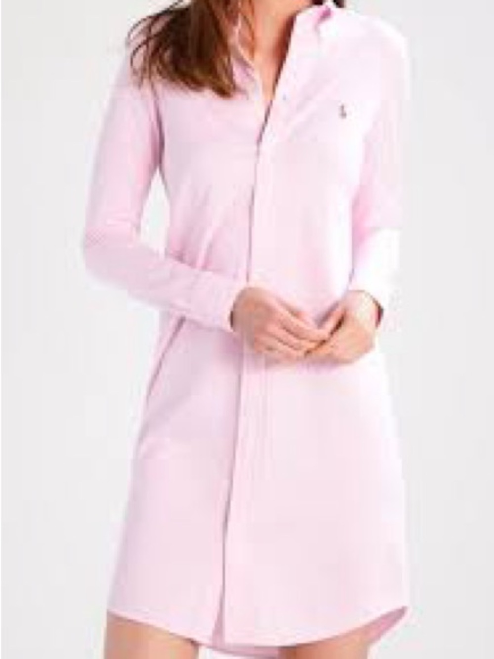 Ralph Lauren Pink Long-Sleeve Shirt Dress